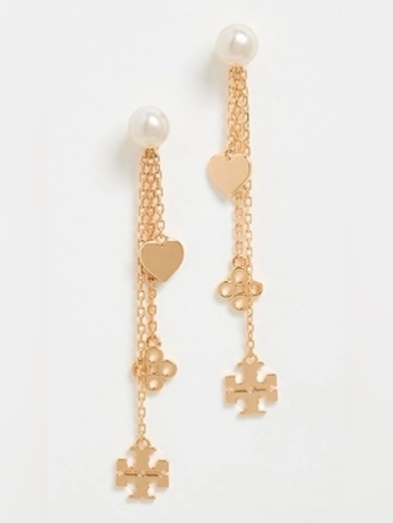 Tory Burch Jewelry - Tory Burch Gold Linear Kira Drop Earrings